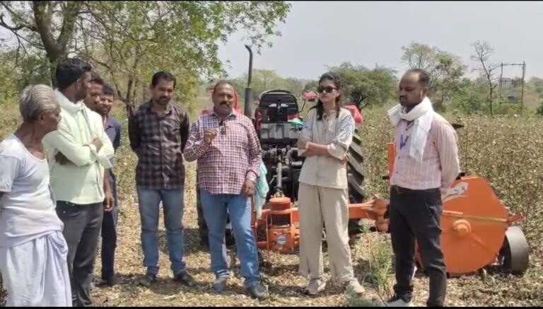 पिकांचे अवशेष बारीक करून शेतातच कुजविण्याची मोहीम