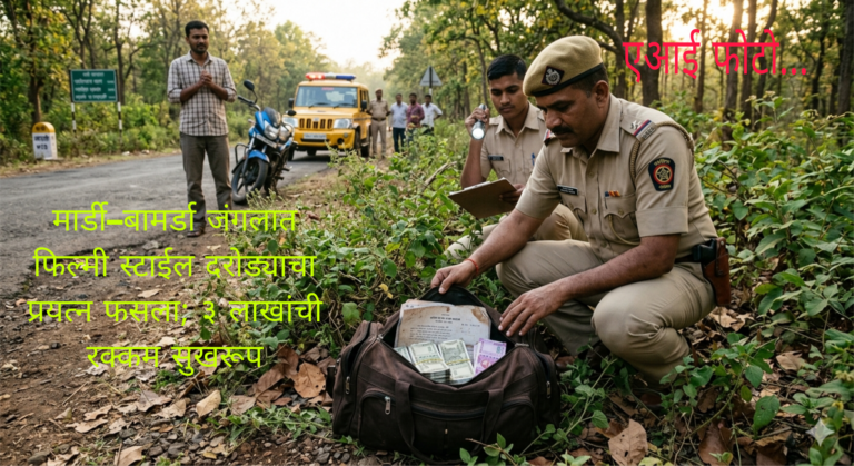 मार्डी–बामर्डा जंगलात फिल्मी स्टाईल दरोड्याचा प्रयत्न फसला; ३ लाखांची रक्कम सुखरूप