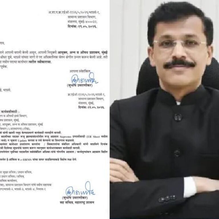 तुकाराम मुंढेंची पुन्हा बदली:आता अन्न-औषध प्रशासनाच्या मैदानात; भ्रष्टाचाराच्या आरोपांनी गाजलेल्या खात्यात सरकारकडून जबाबदारी