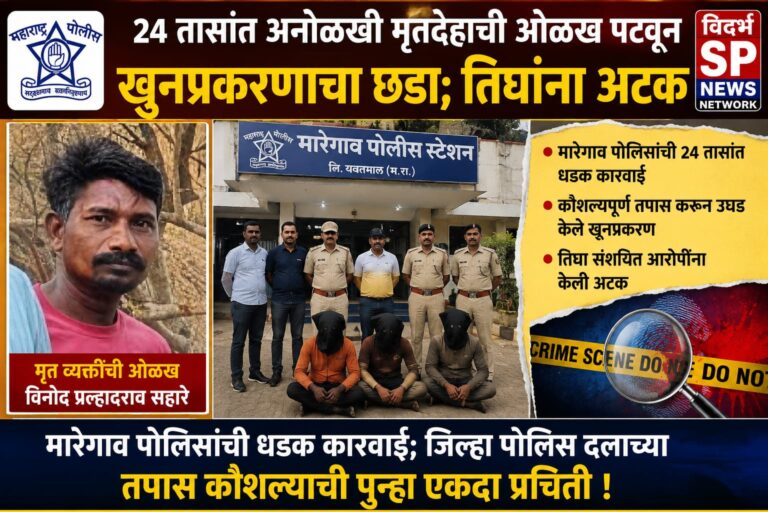 24 तासांत अनोळखी मृतदेहाची ओळख पटवून खूनप्रकरणाचा छडा; तिघांना अटक