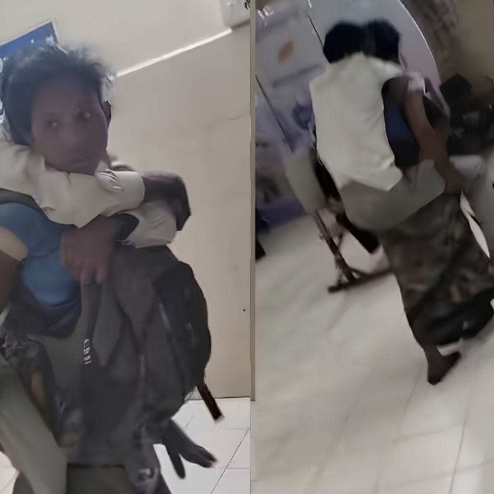 हृदय हेलावून टाकणारा पत्नीचा संघर्ष:स्ट्रेचर न मिळाल्याने आजारी पतीला पाठीवर वाहण्याची, अकोला जिल्हा रुग्णालयातील प्रकार