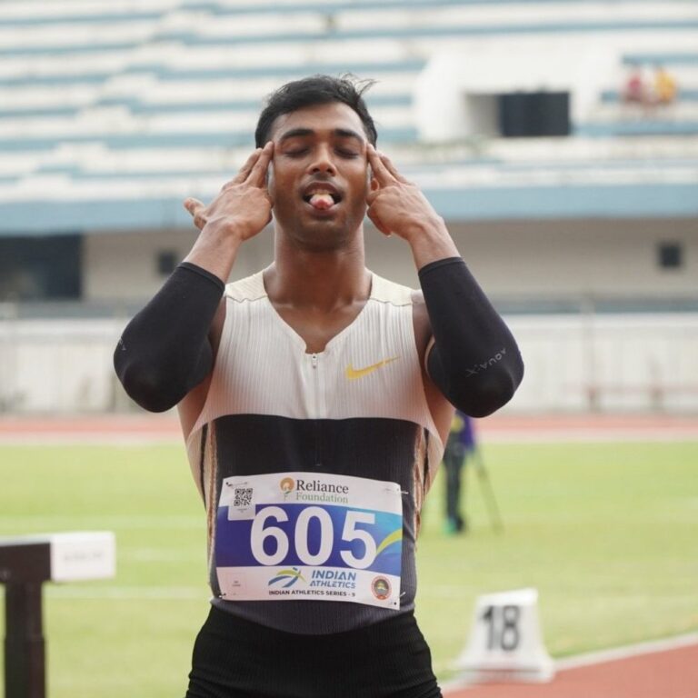 संभाजीनगरच्या तेजस शिर्सेचा राष्ट्रीय विक्रम:13.27 सेकंदात पूर्ण केली 110 मीटर हर्डल शर्यत, कॉमनवेल्थ गेम्ससाठी पात्र ठरला