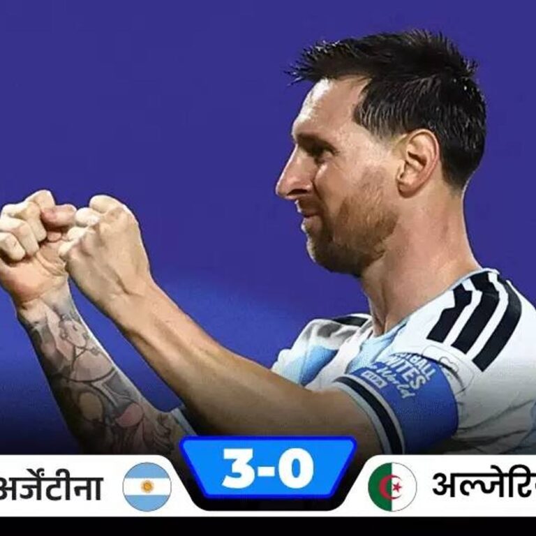 मेस्सीची फुटबॉल विश्वचषकात पहिली हॅटट्रिक:स्पर्धेत सर्वाधिक गोल करण्याचा विक्रमाची बरोबरी; आतापर्यंत 11 आंतरराष्ट्रीय हॅटट्रिक